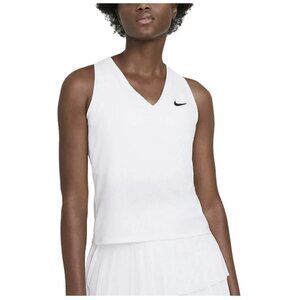 Nike Women's Dri-FIT Breathable Victory Tank Top Tennis, White, NWT! Size Large